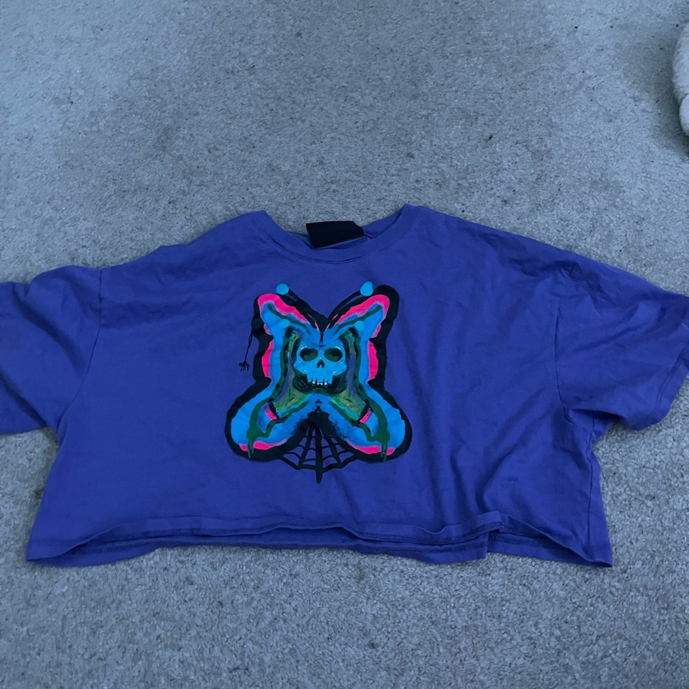 VITRIOL purple crop top